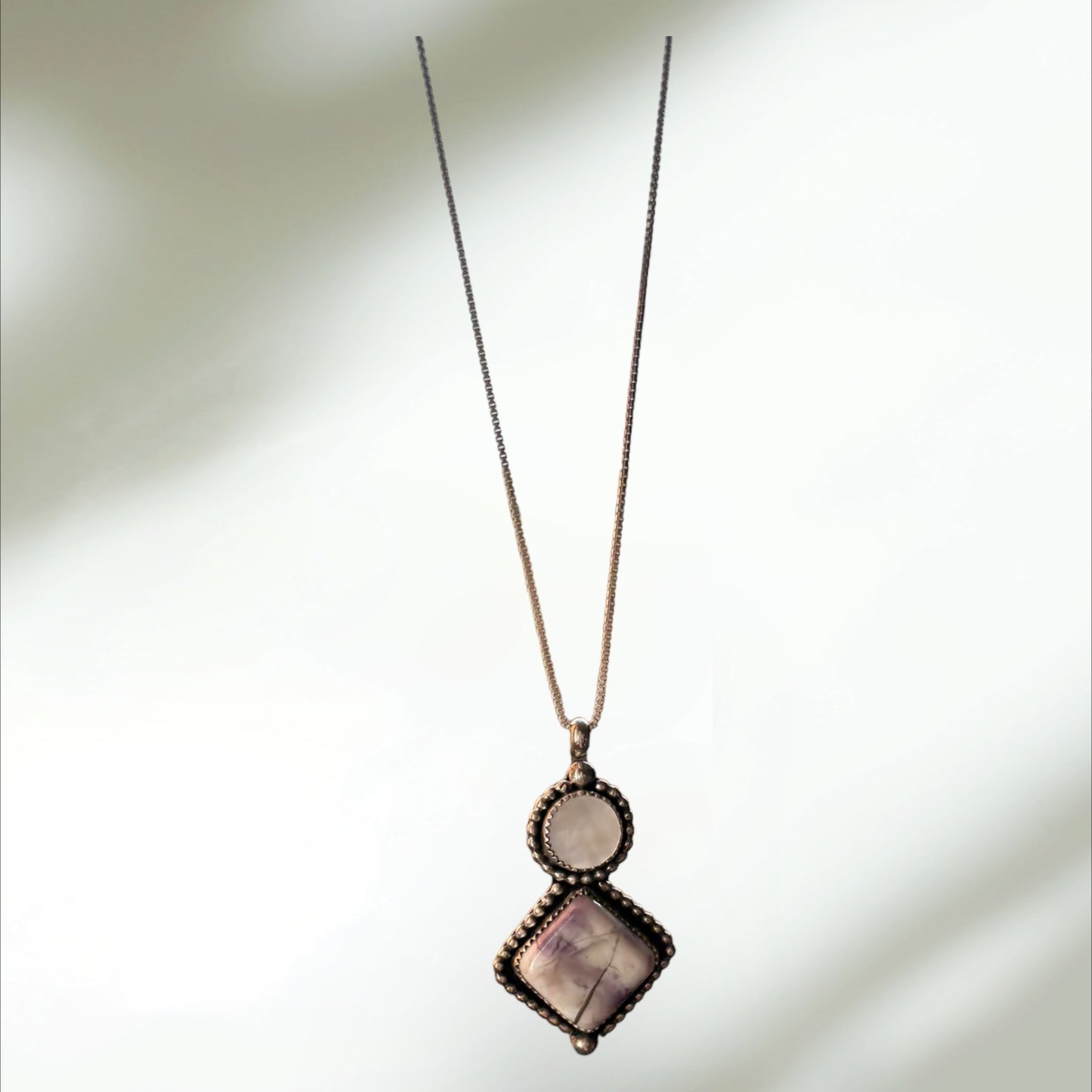 Tiffany Stone and Mother of Pearl Pendant