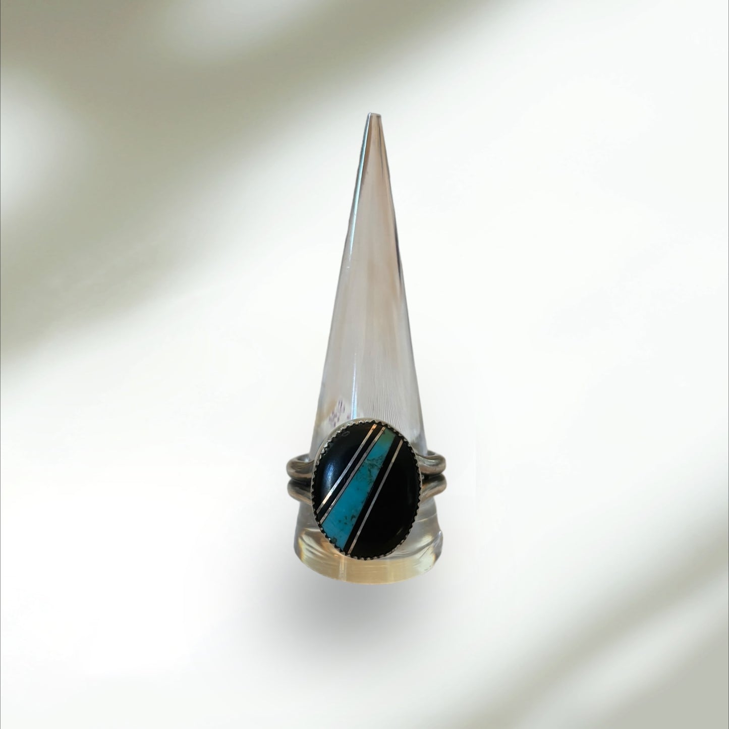 Men’s Turquoise/Silver Inlay Ring