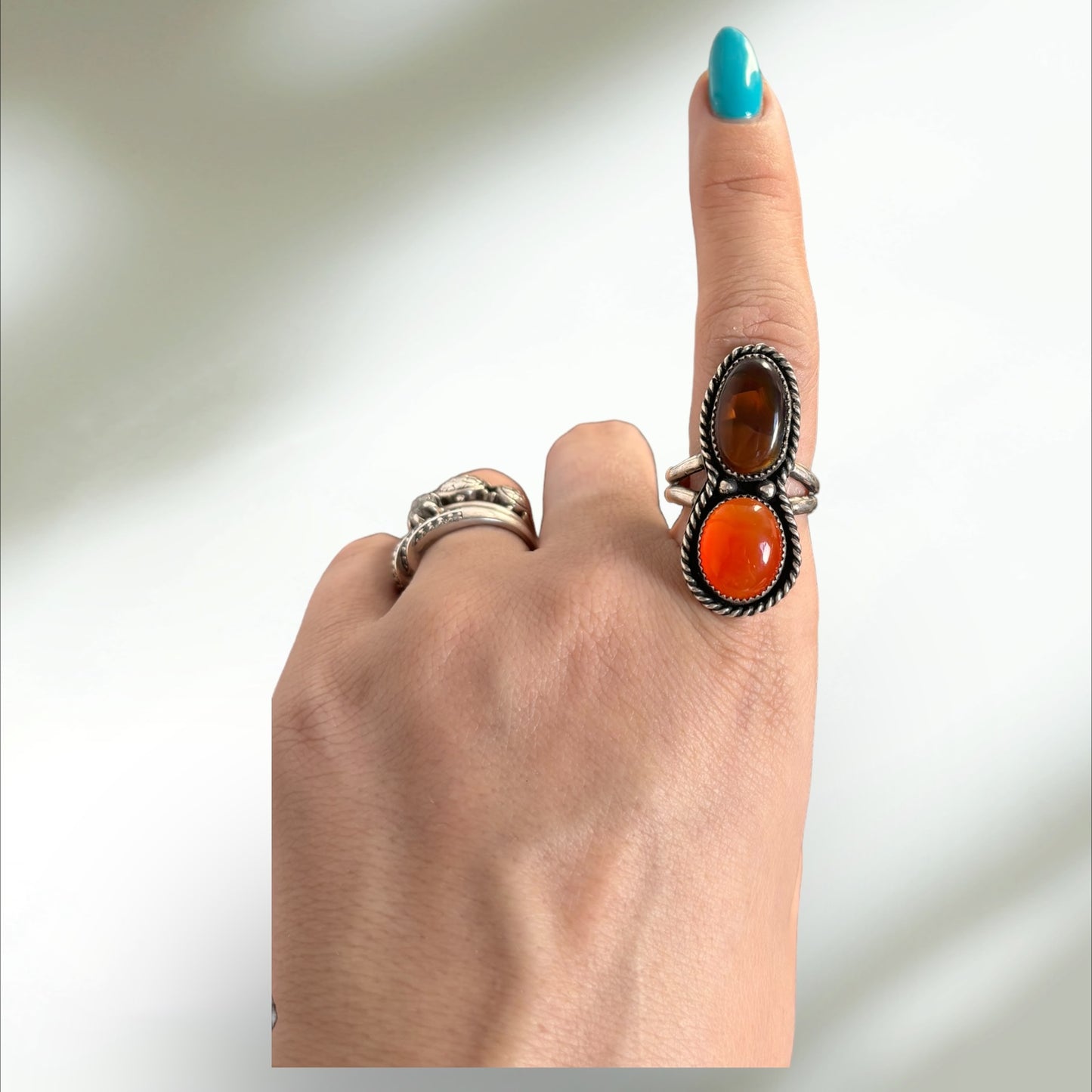 Fire Agate/Carnelian Ring