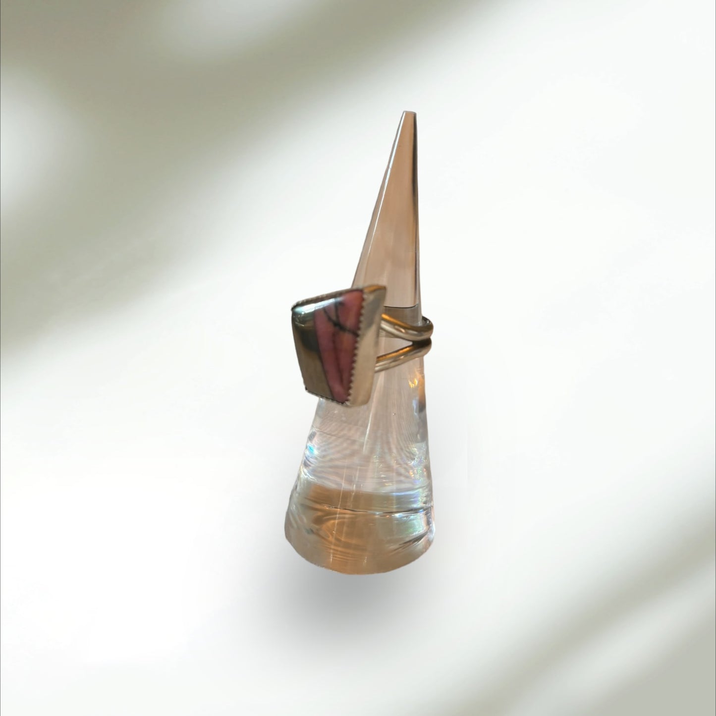 Rhodonite/Pyrite Ring