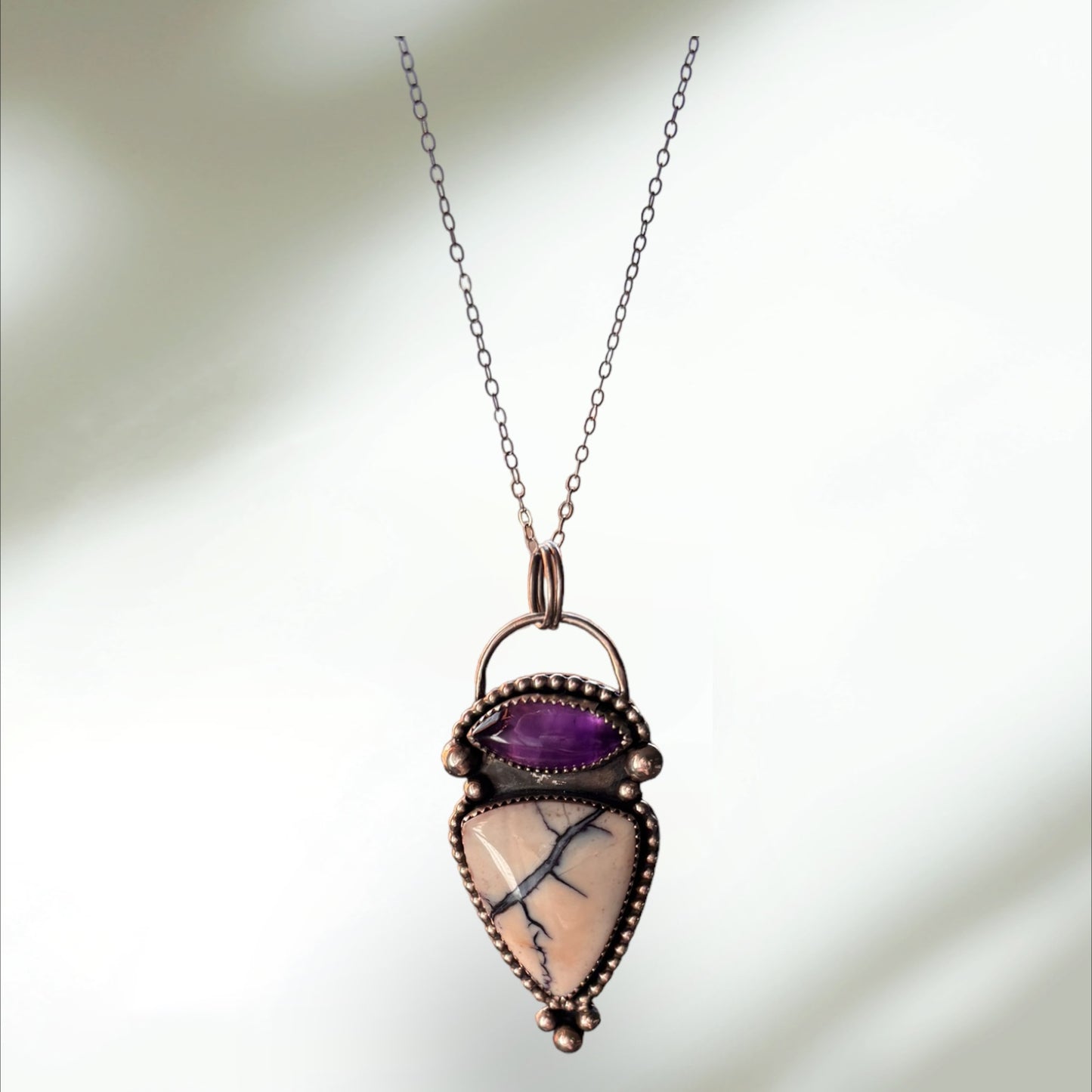Tiffany Stone and Amethyst Pendant