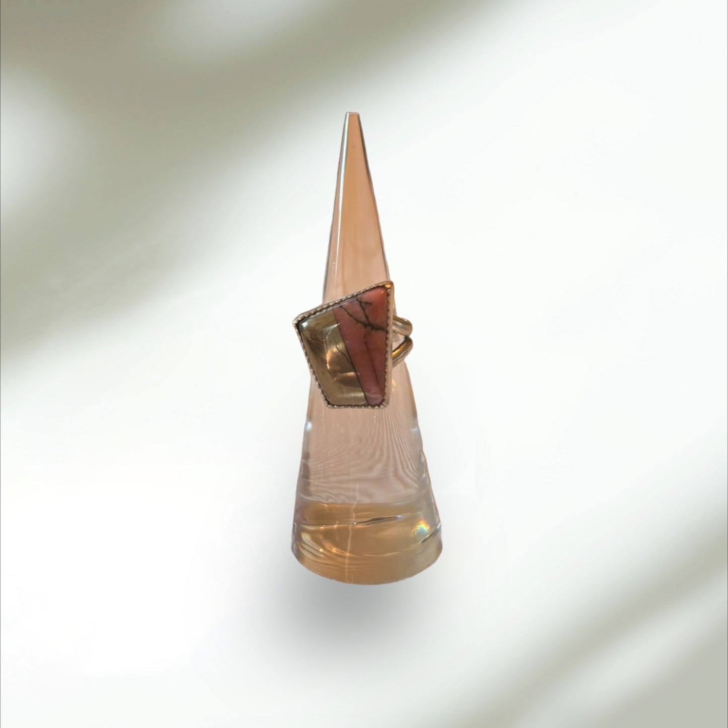 Rhodonite/Pyrite Ring