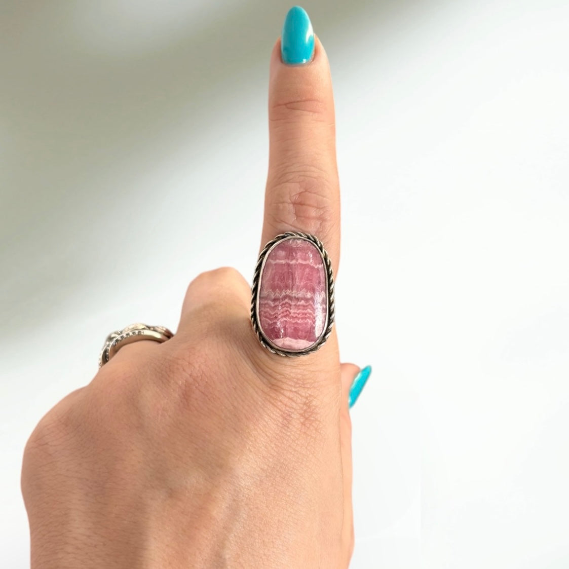 Rhodochrosite Ring