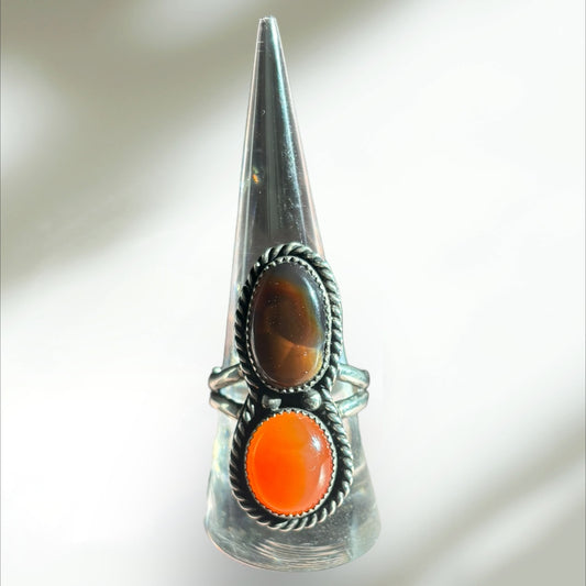 Fire Agate/Carnelian Ring